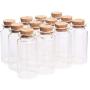 2Pcs 3060MM 25ML Glass Bottles Wishing Bottle Empty Sample Storage Jars with Cork Stoppers Home Storage Organization