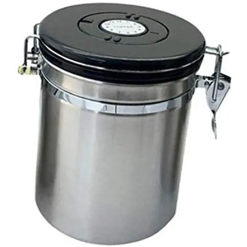homozy Airtight Coffee Canister, Stainless Steel Container for the Kitchen, Coffee Ground Vault Jar With Co2 Valve, Great for Tea Coffee Sugar Storage (M) homozy Airtight Coffee Canister, Stainless Steel Container for the Kitchen, Coffee Ground Vault Jar With Co2 Valve, Great for Tea Coffee Sugar Storage (M)