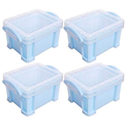 Amosfun Storage Plastic for Candy Cake Snack Gift Party Favors 12pcs (Blue)