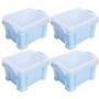 Amosfun Storage Plastic for Candy Cake Snack Gift Party Favors 12pcs (Blue)