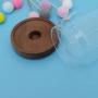 UPKOCH 1700ML Candy Jar Transparent Glass Wooden Lid High Borosilicate Storage Tank Portable Food Grain Container (9x30.5cm)