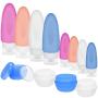 Selizo 12 Pcs Travel Bottles Travel Containers Silicone Travel Bottles Lotion Travel Containers Leakproof Squeeze Bottle for Toiletries Cosmetic Shampoo