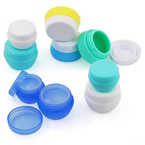 Silikonspritbehälter-Set mit PP-Glas für Kosmetik, Cremes & Lotionen - Leckagefrei & BPA-frei – 9 Behälter mit Schraubverschlüssen