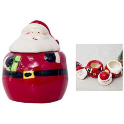 UPKOCH Cute Salt Pepper Jar Santa Claus Ceramic Container Christmas Decor Kitchenware (Santa Claus with Gift in Hand)