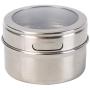 LoveAloe 1 Pcs Stainless Steel Spice Jars Storage Containers Set bottle seasoning tank single outdoor barbecue tool,Silver Color