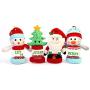 smallwoodi Candies Jar,Christmas Tree Santa Snowman Pattern Transparent Candies Jar Storage Bottle Christmas Decoration Supplies