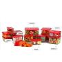 HOBULL 6Pcs Food Storage Jar Grain Storage Tanks Airtight Cereal Dispenser Snack Container Storage for Dry Food Flour Nut Sugar with Lid
