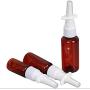 12Pcs (30ml/1oz) Amber Round Empty Plastic Nasal Spray Bottle with Press Spray Head Refillable Portable Fine Mist Sprayers Atomizers Containers Pot Travel Sub Bottling for Colloidal Silver Saline