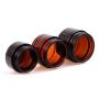 2Pcs Brown Empty Glass Refillable Face Cream Lotion Makeup Bottles Jar Pot With Gold Lid Cosmetic Eye Lip Balm Nail Art Storage Container (5ML / 5G)