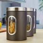 Jars & Boxes - 3pcs Stainless Steel Storage Tank Grade Fresh Keeping Sealed Tea Coffee Canisters Box Creatives - Jars Boxes Bottles Jars Boxes Ceramic Caddy Storage Steel Canister Grain Snack