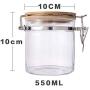 Glass Sealed Jars, Moisture-Proof Kitchen Food Containers, Storage Of Coffee Beans/Cereal/Oatmeal/Pasta