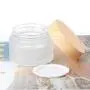 Bouteille de Crème de Soin 5g/10g/15g/30g/50g, Pot à Eye Mask en Verre, Couvercle en Bois Grainé, Emballage Cosmétique (Taille : 15g)