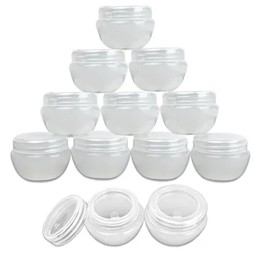 Beauticom 12 Pieces 30G/30ML (1 Oz) White Frosted Container Jars with Inner Liner for Pills, Medication, Ointments and Other Beauty and Health Aids - BPA Free Beauticom 12 Pieces 30G/30ML (1 Oz) White Frosted Container Jars with Inner Liner for Pills, Medication, Ointments and Other Beauty and Health Aids - BPA Free