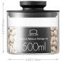Lock&Lock One-Button Borosilicate Glass Canister Pressure Release Storage Jar (2.21-cup)