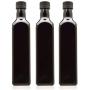 Infinity Jars 500 Ml (17 fl oz) Black Ultraviolet Square Glass Oil Bottle with Plastic Pour Spout 3-Pack