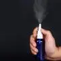 12 Stück (30 ml/1 oz) Amberrunde Leere Kunststoff Nasensprayflaschen mit Drucksprühkopf, wiederbefüllbar, tragbar, feiner Zerstäuber, Behälter, Topf, Reise-Sub-Bottling für Kolloid Silber Salzhaltige Lösungen