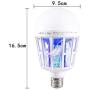 2 Pack Bug Zapper 2-in-1 Mosquito Light Bulbs Electronic Insect & Fly Killer Lamp