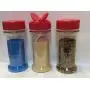 Spice Containers 10 sets - 7 oz. clear plastic pet spice jars storage container bottles with red sifter spoon caps - 10 bottles with caps - plus 2 mini spoons Spice Containers 10 sets - 7 oz. clear plastic pet spice jars storage container bottles with red sifter spoon caps - 10 bottles with caps - plus 2 mini spoons