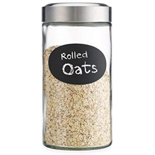 Sweet Home Chalk it up 58 OZ Glass Canister with Metal Screw Top chalk included