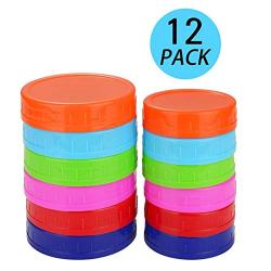 Ingruiya 12/16PCS Plastic Sealing Lid Glass Jar Storage Sealing Lid,Household Kitchen Sealing Storage Bottle