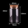 6pcs 7812062mm 400ml Transparent Glass Bottles With Cork Stopper Empty Spice Food Nuts Storage Bottles Jars Gift Crafts Vials