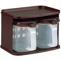 Large Capacity Plastic Spice Jar Kitchen Storage Box Condiment Pot Salt Seasoning Box Storage Bottles Cooking Kitchen Tools,Brown spice jars