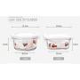 Kitchen Food Storage Jar Airtight Food Storage Glass Food Storage Containers With Lids (2-Piece Set) BPA-Free Lunch Box Airtight Waterproof Leakproof For Microwave Oven Freezer Friendly