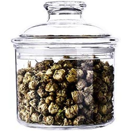 Small Acrylic Storage Jar, Airtight Lid with Silicon Sealing Ring | Perfect Canister for Sugar, Salt, Tea, Spices, Herbs, Condiments | 400ML/13.7OZ