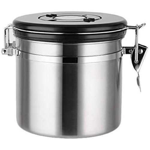 Food Storage Containers Jar 304 Stainless Steel with Lids Airtight Bpa Free Large, Cookie Jar Cereal Coffee Storage Containers Jar for Kitchen Pantry Organization Canister Candy Bulk, 1.1L/1.4L/1.8L