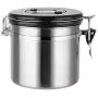 Food Storage Containers Jar 304 Stainless Steel with Lids Airtight Bpa Free Large, Cookie Jar Cereal Coffee Storage Containers Jar for Kitchen Pantry Organization Canister Candy Bulk, 1.1L/1.4L/1.8L