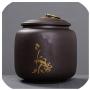 Chinese Porcelain Tea Box Retro Round Tea Storage Container Case Honey Jar With Lid Kitchen Storage Jars Decorative Coffee Tank,shanshanruoshui