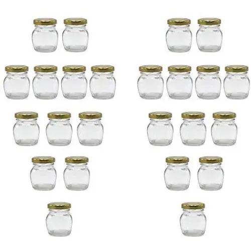 U-Pack 2oz Glas Jarbeutel mit Golddeckel für Honig, Marmelade, Gewürzpackung, 24er Set