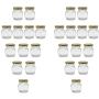 U-Pack 2oz Glass Jar With Gold Lid For Honey Jam Spice pack of 24 sets