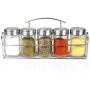 LQQGXLCondiment bottle, jar condiment storage box Spice jars Glass storage jars Spice jars Small sealed food storage containers Spice storage boxes