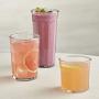 Set of 4 Working Drinking Glasses, Storage Jar with White Lid, 21-Ounce, Large Cooler Glass, All-Purpose Drinking cups