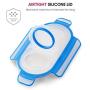 Extra Large Cereal Containers Storage Set [2pk,168oz-21cup] Airtight Silicone Sealed Locking Lids Maintains Freshness -Space Saving Cereal Container -Food Storage Containers For Flour, Sugar, Rice Etc