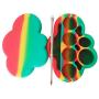SZBS Silicone Container 85ml Cloud shape Container For Dab Storage Jar Wax Concentrate Container Silicone Jar Dab Container With A Metal Rod (1)