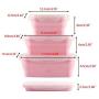Kitchen Food Storage Jar Airtight Food Storage Silicone Bento Box Folding Lunch Bowl Collapsible Holder Food Storage Container (Color : Blue)