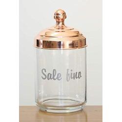 Italo Ottinetti Glass Jar Polished Copper Lid 1 Litre Sale Fino, Metallic, one Size