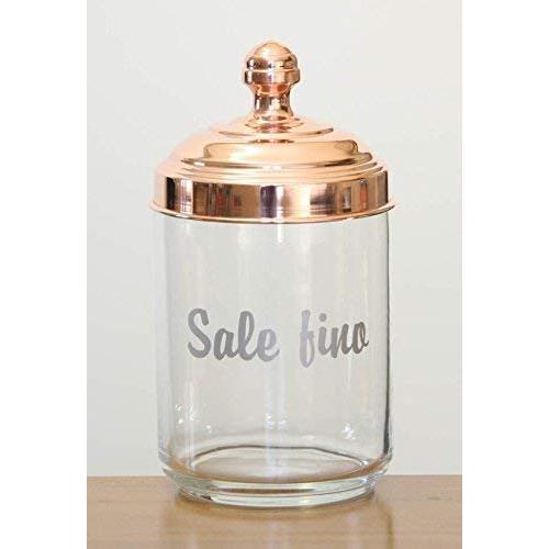 Italo Ottinetti Glass Jar Polished Copper Lid 1 Litre Sale Fino, Metallic, one Size