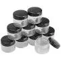 10er Set Kosmetikleere Glaskaraffen für Lidschatten, Gesichtcreme, Mini-Box (10/20g), Klar
