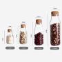WANGLXST Food Storage Containers with Lid, Airtight Food Container Set, Cereal Containers for Storage, BPA Free, Stackable Spaghetti Jar, Transparent