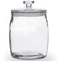 Folinstall 72 FL OZ Glass Jars with Lids, Glass Storage Canister Great for Cereal, Candy, Nuts, Sugar, Flour, Chip and Cookies, Clear, 0.56 Gallon