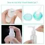 Bouteilles de voyage Beveetio 15 pièces, contenants réutilisables en silicone 2,9 oz, sans BPA, pour cosmétiques, shampooing, crème, après-shampoing, savon (noir et blanc)