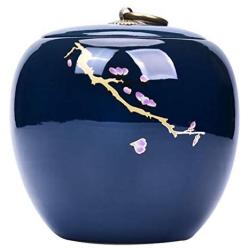 Home Décor Ceramic Jar Tea Set Decoration Ceramic Jar Food Storage Canister Pot Moisture Proof，Gift Decorative Accessories (Color : Blue, Size : 121213cm)