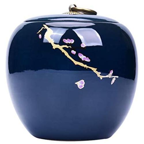 Keramik-Dekorations-Teeset, Keramik-Behälter, Feuchtigkeitsdichter Aufbewahrungsbehälter, Wohnaccessoires, Geschenk (Farbe: Blau, Größe: 121213cm)