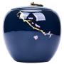 Keramik-Dekorations-Teeset, Keramik-Behälter, Feuchtigkeitsdichter Aufbewahrungsbehälter, Wohnaccessoires, Geschenk (Farbe: Blau, Größe: 121213cm)