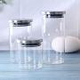 UPKOCH Food Jar Glass Transparent Dry Grains Jar Food Round Shaped Storage Container Jars Kitchen Organizers Sealing Storage Case (175ml)