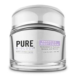 Pure Biology Premium Night Cream Face Moisturizer with Clinically Studied Syn-Coll, Retinol, Collagen & Hyaluronic Acid, Anti Aging Face Cream for Wrinkles, Eyes & Neck for Women & Men