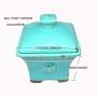Unique Blue Mystery Ceramic Pottery Tripod Head Cotton Ear Bud Pad Jar Ceramic Storage